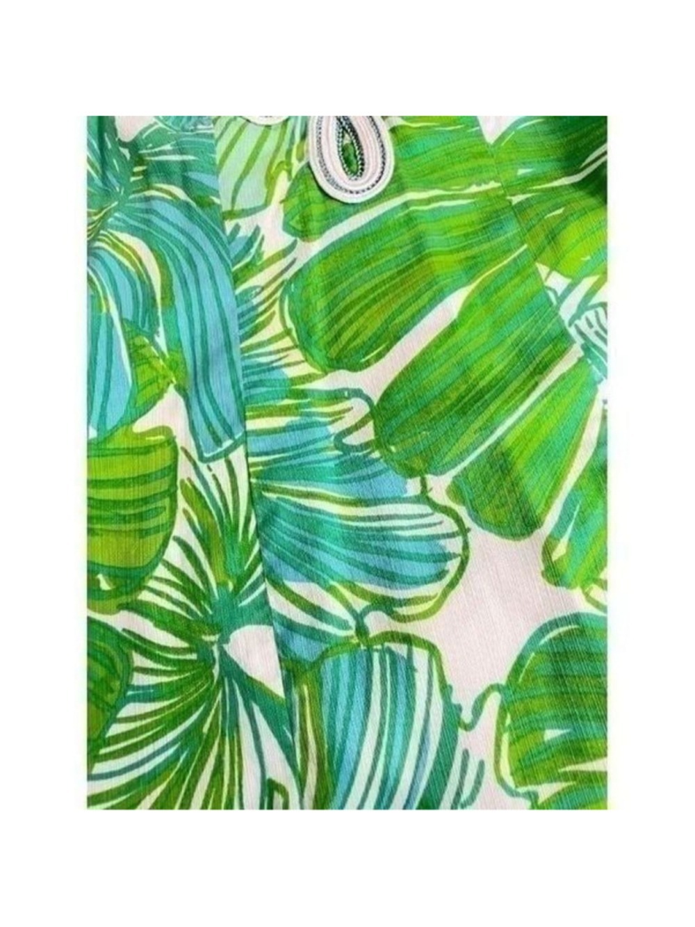 Lilly Pulitzer Green Sheen Fronds Placed Tessa Shift Dress Style 20055 Size 0 - Picture 7 of 7